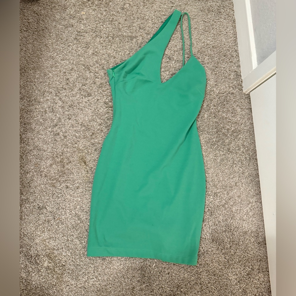 Bright Green Halter Mini Dress